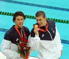 Jono Yuno/„15min.lt“ nuotr./Michaelas Phelpsas džiaugiasi dar vienu medaliu.