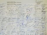 Kęstučio Vanago/BFL nuotr./Signatarų parašai ant Lietuvos nepriklausomos valstybės atstatymo akto