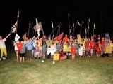 Renginio organizatorių nuotr./Vaikai surengė improvizuotą Žalgirio mūšio vaidinimą.