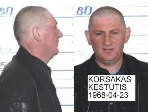Pareigūnai ieško K.Korsako, įtariamo nužudymu.