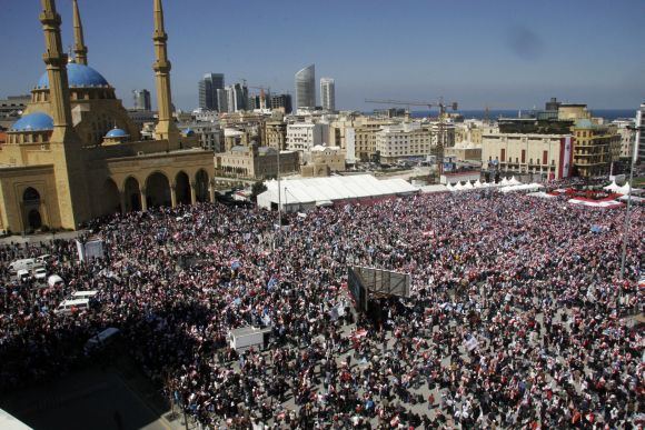 AFP/Scanpix nuotr./Beirute susirinko taikos ir nusiginklavimo aalininkai.