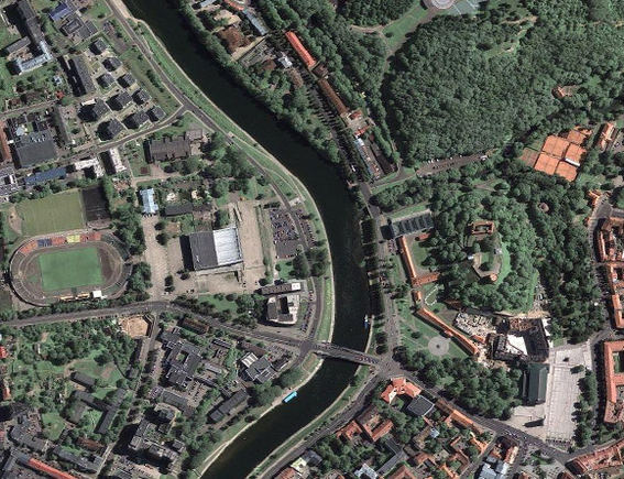 „Google Maps“ nuotr./Tos pačios teritorijos nuotrauka iš palydovo (2010 m.)