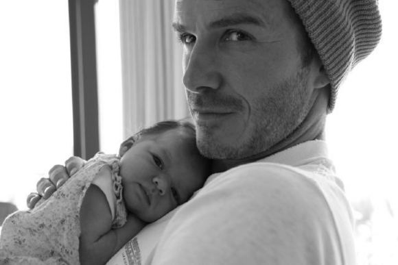 Victorios Beckham nuotr./Davidas Beckhamas su dukrele Harper Seven