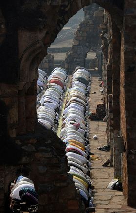 AFP/Scanpix nuotr./Indijos musulmonai