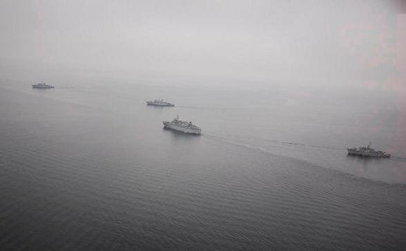 KJP nuotr./Karo laivų flotilės mokymai.