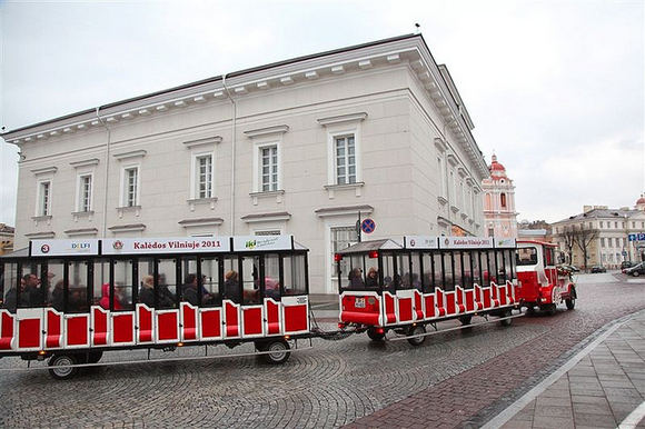 Vilniaus savivaldybės nuotr./Kalėdinis traukinukas