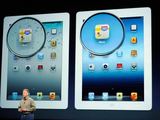 AFP/Scanpix nuotr./Apple viceprezidentas Philas Schilleris kalba apie naujojo iPad modelio ekrano raiaką. 