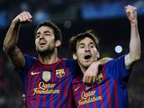 Scanpix/AP nuotr./Cescas Fabregas ir Lionelis Messi