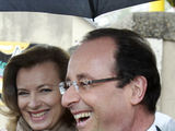 „Scanpix“/AP nuotr./Francois Hollande'as ir jo palydovė Valerie Trierweiler 