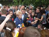 Džojos Gundos Barysaitės/president.lt nuotr./Dalia Grybauskaitė atsakinėja į Ukrainos žurnalistų klausimus.