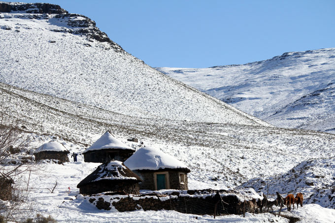 Reuters/Scanpix nuotr./Lesotas bene vienintelė Afrikos valstybė, kurioje reguliariai iakrenta sniegas