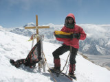 E.Markšaičio asmeninio archyvo nuotr./Ernestas Markšaitis kalno Chan Tengri (Tian Šanis, 7010 m) viršūnėje