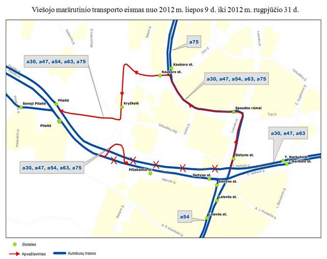 VRT nuotr./Mararutinio transporto pakitimai Pilaitės prospekte