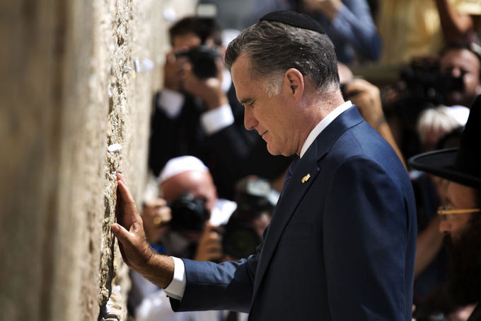 AFP/Scanpix nuotr./Mittas Romney Jeruzalėje