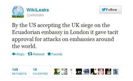 Twitter.com/„WikiLeaks“ žinutė