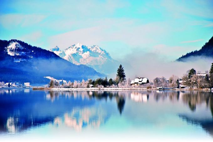 Weissensee ežeras Austrijos Alpėse