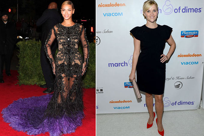 Scanpix nuotr./Kairėje: atlikėja Beyonce Knowles; deainėje: aktorė Reese Witherspoon