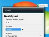 15min.lt nuotr./15min.lt „Windows“ darbastalio programėlės nustatymų langas
