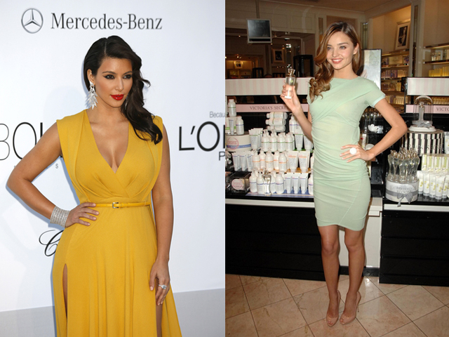 Shutterstock nuotr./Kairėje  Kim Kardashian, deainėje  Miranda Kerr