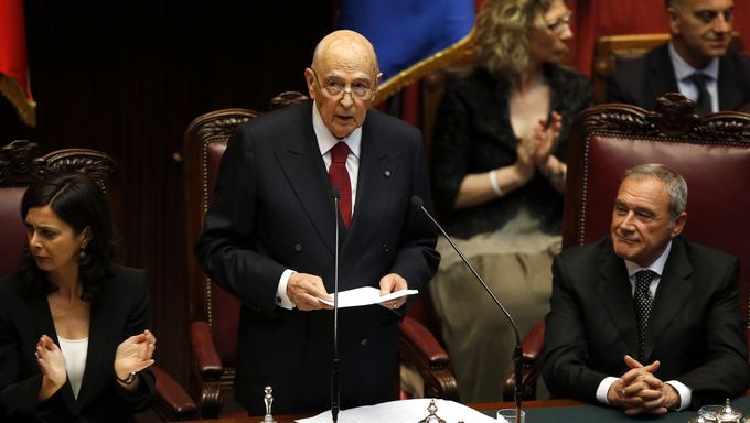 Italijoje prezidentu prisaikdintas Giorgio Napolitano