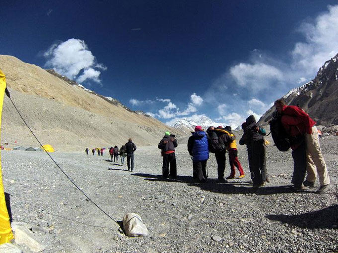 Editos Nichols asmeninio archyvo nuotr./The team meets returning Sherpas