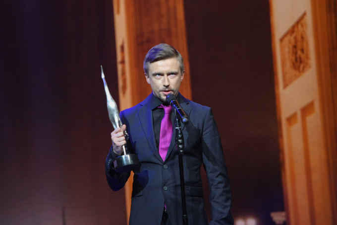 Marius Jampolskis Sidabrinių gervių 2013 apdovanojimų ceremonijoje