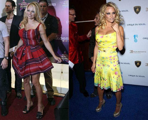 Scanpix nuotr. / Ia kairės: aktorė reklaminiame renginyje vienoje Tel Avivo (Izraelis) prekybos centrų. Pamela Anderson filmavosi ,,`ok su žvaigždėmis laidoje Izraelyje kaip teisėja. Deainėje: Pamela Anderson labdaros renginyje Bellagio kazino, Las Vegase. 