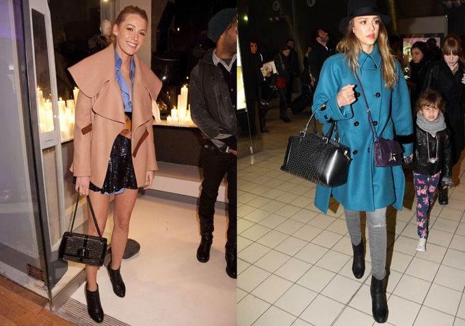 Scanpix nuotr. / Ia kairės: Blake Lively atvyksta į Realm Boutique atidarymo vakarėlį Niujorke. Deainėje: Jessica Alba su dukra Honor oro uoste Paryžiuje. 