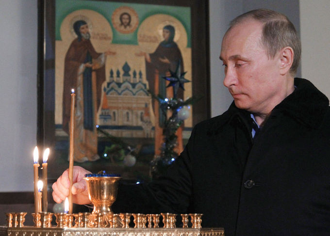 Scanpix / Postimees.ru/Vene president Vladimir Putin jõulumissal Sotai lähistel.