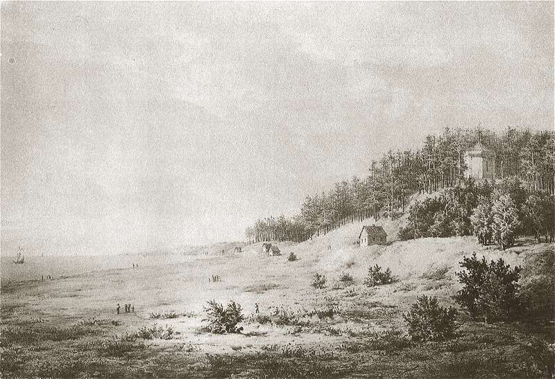 Palanga, Birutės kalnas XIX amžiuje.