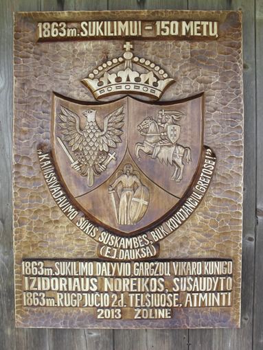 Rimanto Laimos nuotr./Atminimo lenta 1863 m. sukilimo dalyviui, Gargždų vikarui kunigui Izidoriui Noreikai