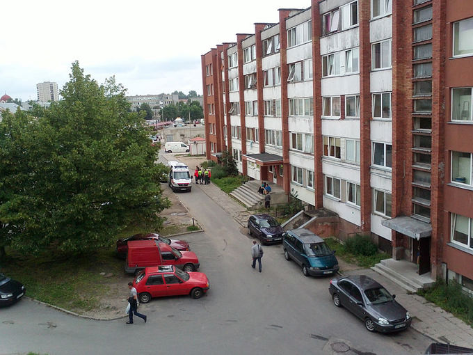 Įvykio liudininkės nuotr./Incidentas Vilniuje, Rinktinės g.