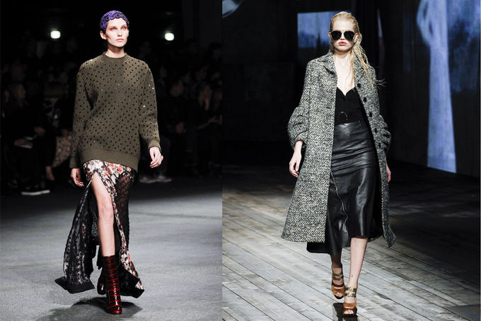 Scanpix nuotr. / Ia kairės: Givenchy modelis, Paryžiaus mados savaitė. Prada kolekcija, Milano mados savaitė. 