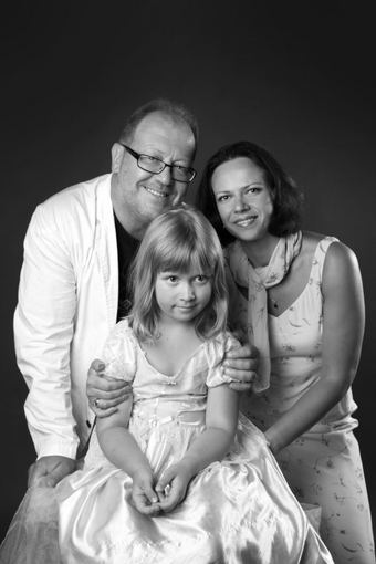 Asmeninio albumo nuotr./Raimondas Šilanskas su žmona Aušra ir dukra Ieva