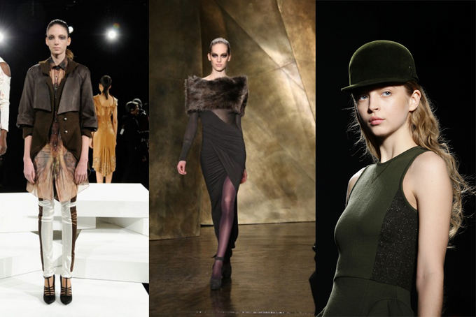 Scanpix ir Mercedes Benz Fashion Week nuotr. / Ia kairės: Hernan Lander prezentacijos akimirka, Donna Karan. Deainėje: Timo Weiland kolekcijos modelis Niujorko mados savaitėje.