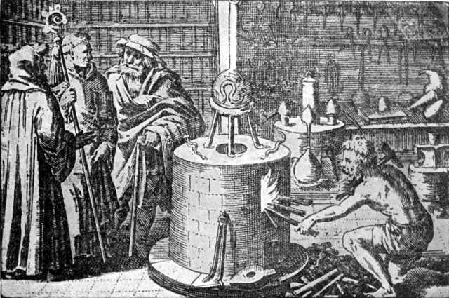 Viduramžių alchemikų laboratorija