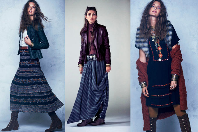 Free People katalogo nuotr. / JAV drabužių tinklas Free People rudeniui siūlo bohemirakos mergaitės įvaizdį. 