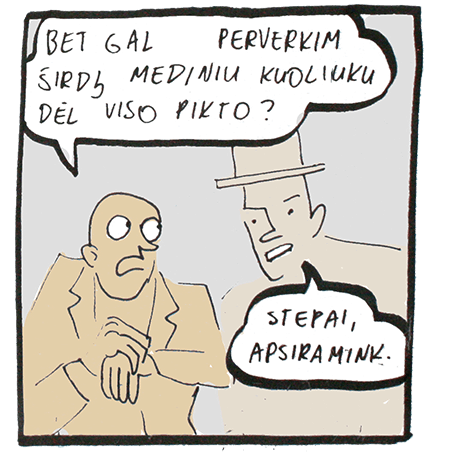 Jokūbo Šerno komiksas.