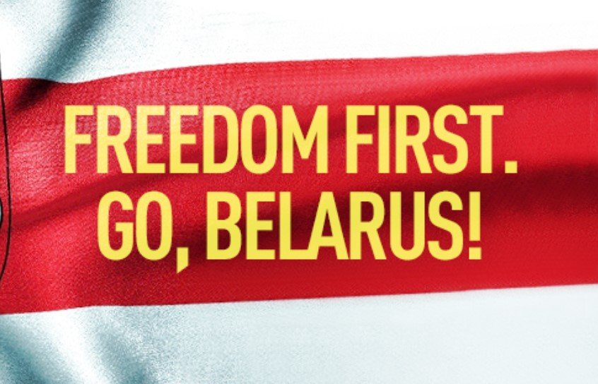 Freedom first. Go, Belarus!