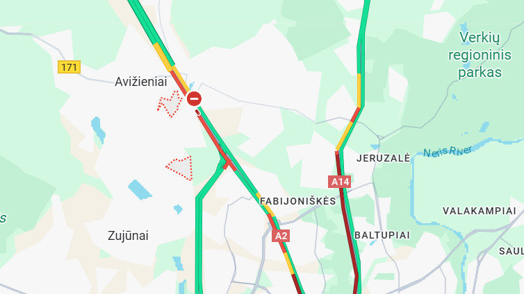 Maps Google iliustr./Eismas aplink Tarandę