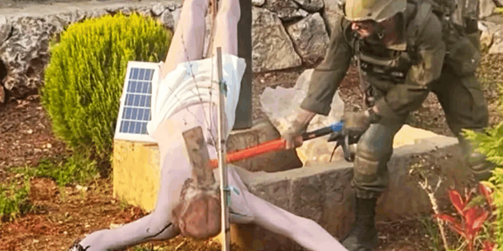 Į Jėzaus skulptūrą su kūju pasikėsinę Izraelio kariai sulaukė bausmės