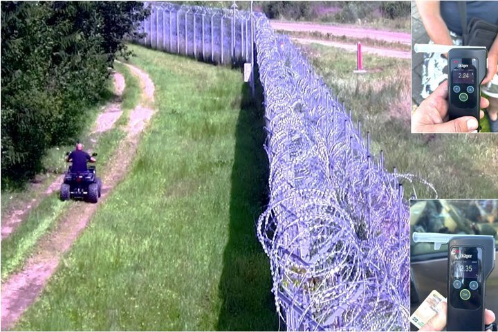 Apžergęs neregistruotą keturratį, girtas vyras riedėjo pasienio patrulio keliu