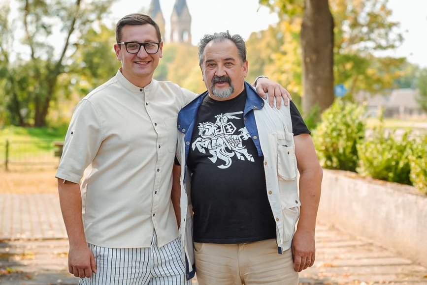 Živilės Večiorkutės/„Jūsų Panevėžys“ nuotr./Romas Liutkus su sūnumi Laurynu