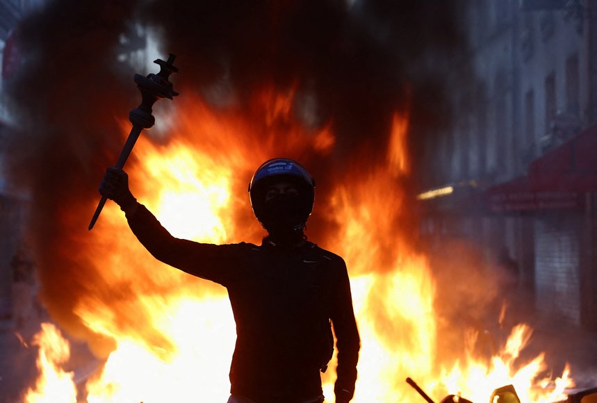„Reuters“/„Scanpix“/Protestai Prancūzijoje
