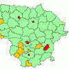 Lietuvos savivaldybių žemėlapis be pavadinimų