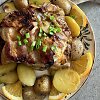 Orkaitėje kepta kiaulienos sprandinė