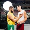 Jonas Valančiūnas ir Kristapas Porzingis