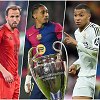 Harry Kane'as, Raphinha, Kylianas Mbappe, Ousmane'as Dembele ir Čempionų lygos taurė
