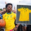 IShowSpeed ir Vilniuje jo dėvėti Lietuvos futbolo rinktinės mar&scaron;kinėliai