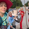 Ieva Voveris su dukra eina Camino Lituano keliu